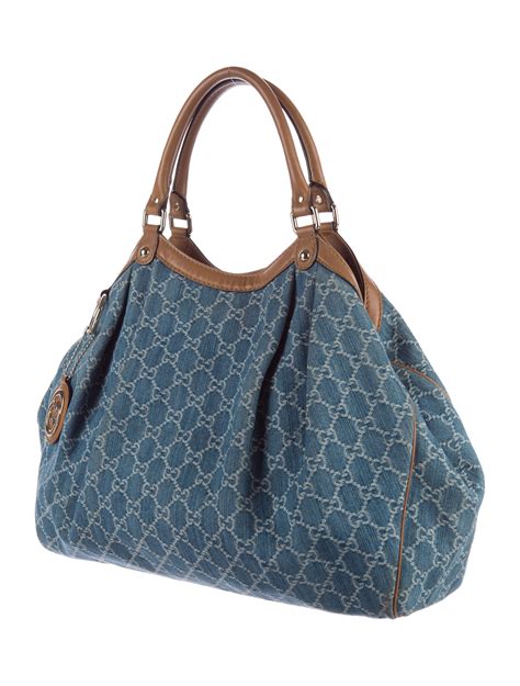 gucci large tote sukey|gucci denim sukey bag.